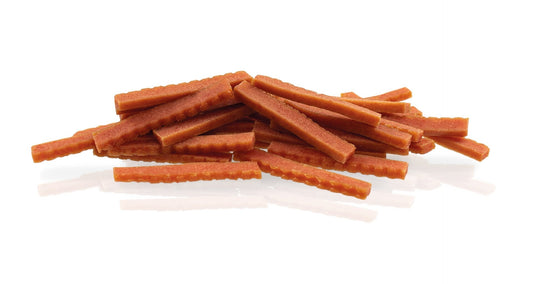 Weiche Lachsstreifen für kleine Hunde und Katzen, 80g