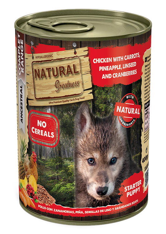 Chicken with Carrots, Pineapple, Linseed and Cranberries / Welpen-Startfutter