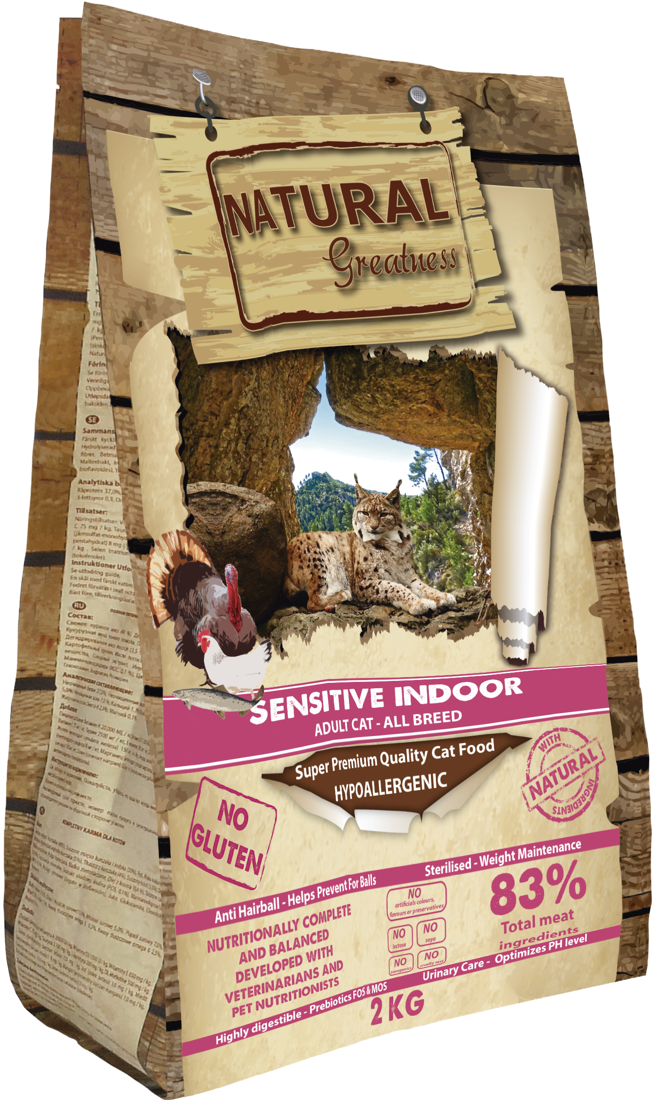 NATURAL GREATNESS "Sensitive Indoor Recipe" / Super Premium - Erwachsene - Alle Rassen