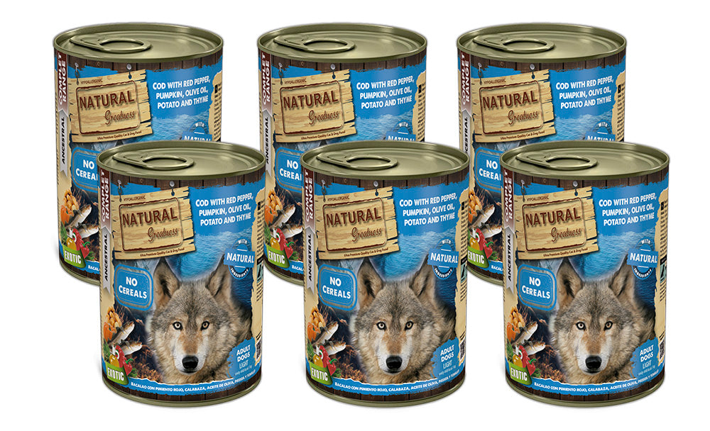 NATURAL GREATNESS Kabeljau mit Roter Paprika, Kürbis, Olivenöl, Kartoffeln und Thymian / Erwachsene-Leicht (Set)