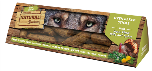 NATURAL GREATNESS Leckerlie, im Ofen gebacken, Detox Support 150 g (Truthahn, Löwenzahn und Rosmarin)