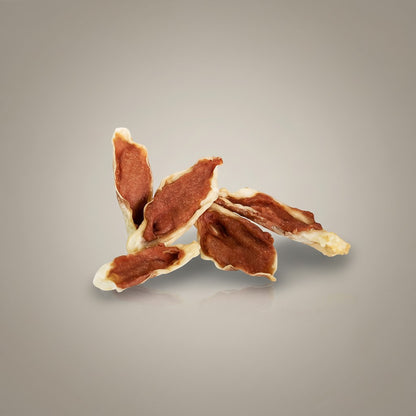 Lupiora Hasenohren gefüllt mit Entenfleisch, getreidefreier Kausnack für Hunde, 250g Packung
