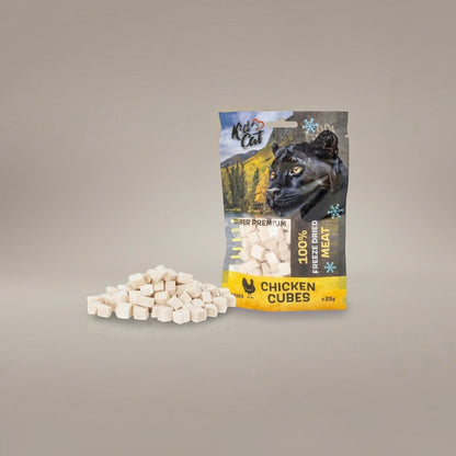 Lupiora KidCAT gefriergetrocknete Hähnchenwürfel als natürlicher Katzensnack in einer 25g Packung