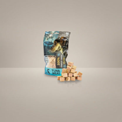 Lupiora KIDDOG Super Premium gefriergetrocknete Thunfisch-Leckerlis für Hunde und Katzen in wiederverschließbarer Tüte