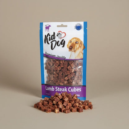 Lupiora Kid Dog Mini-Lammwürfel als schmackhafte Belohnung für Hunde in einer 80g Packung
