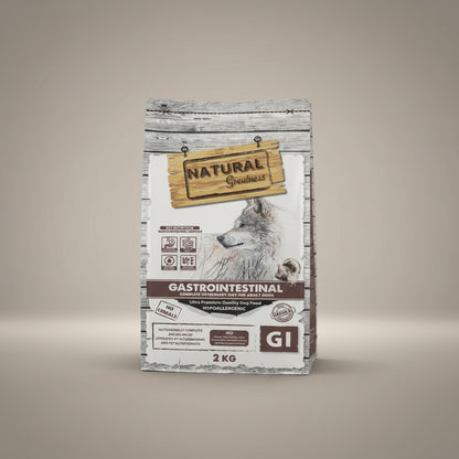 Lupiora Natural Greatness Gastrointestinal getreidefreies Diätfutter für Hunde bei Verdauungsproblemen, 2 kg Beutel.