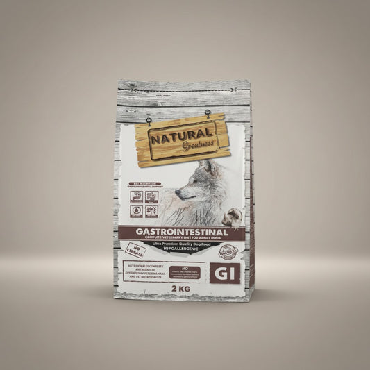 Lupiora Natural Greatness Gastrointestinal getreidefreies Diätfutter für Hunde bei Verdauungsproblemen, 2 kg Beutel.