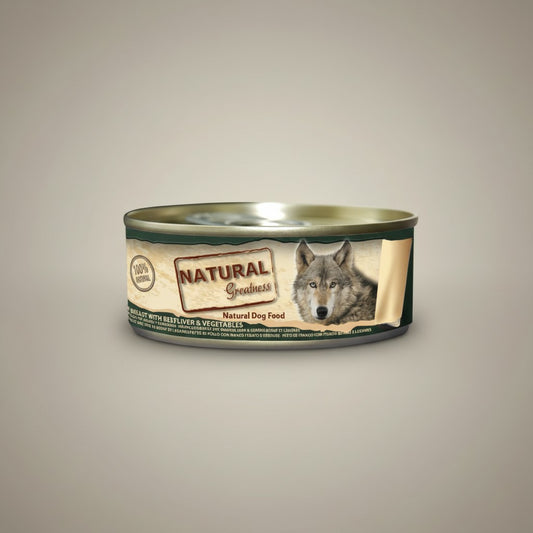 Lupiora Natural Greatness Hundenahrung mit Hühnchenbrust, Rinderleber und Gemüse in der Dose