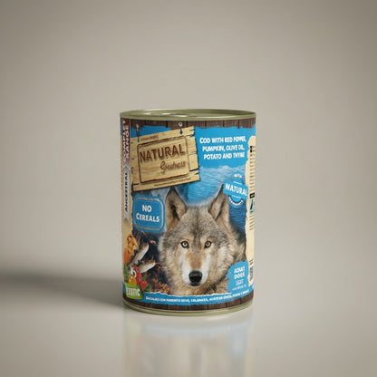 Lupiora Natural Greatness Hundefutterdose mit Kabeljau, Kürbis und Thymian für ernährungssensible Hunde