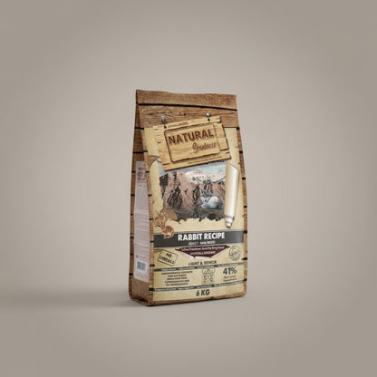 Lupiora Natural Greatness Kaninchen Trockenfutter für Senior & leichte Hunde kleiner Rassen, getreidefrei