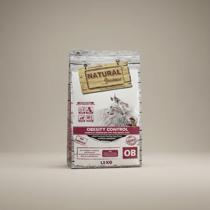 Lupiora Natural Greatness Obesity Control Diätfutter für Katzen zur Gewichtsreduktion, getreidefrei und hypoallergen