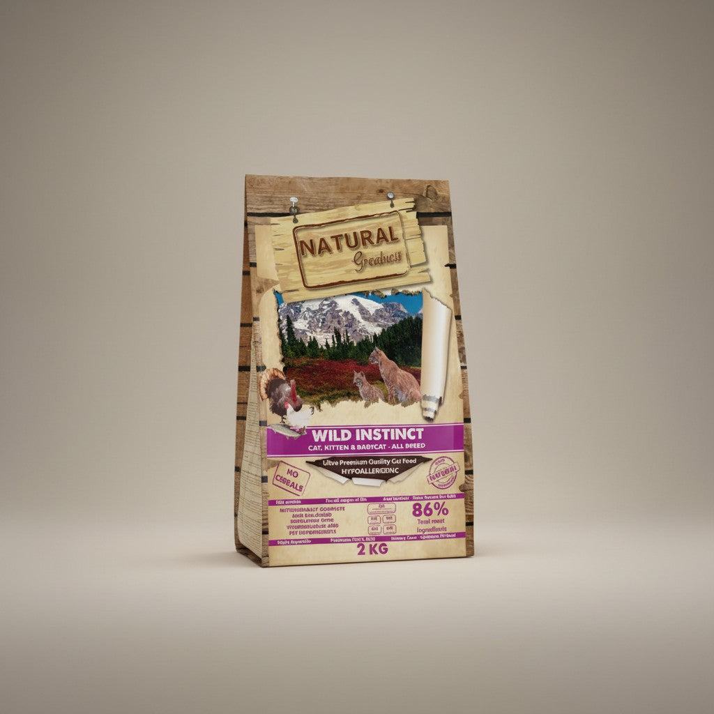 Lupiora Natural Greatness Wild Instinct getreidefreies Katzenfutter für Kätzchen und Katzen in 2kg Packung