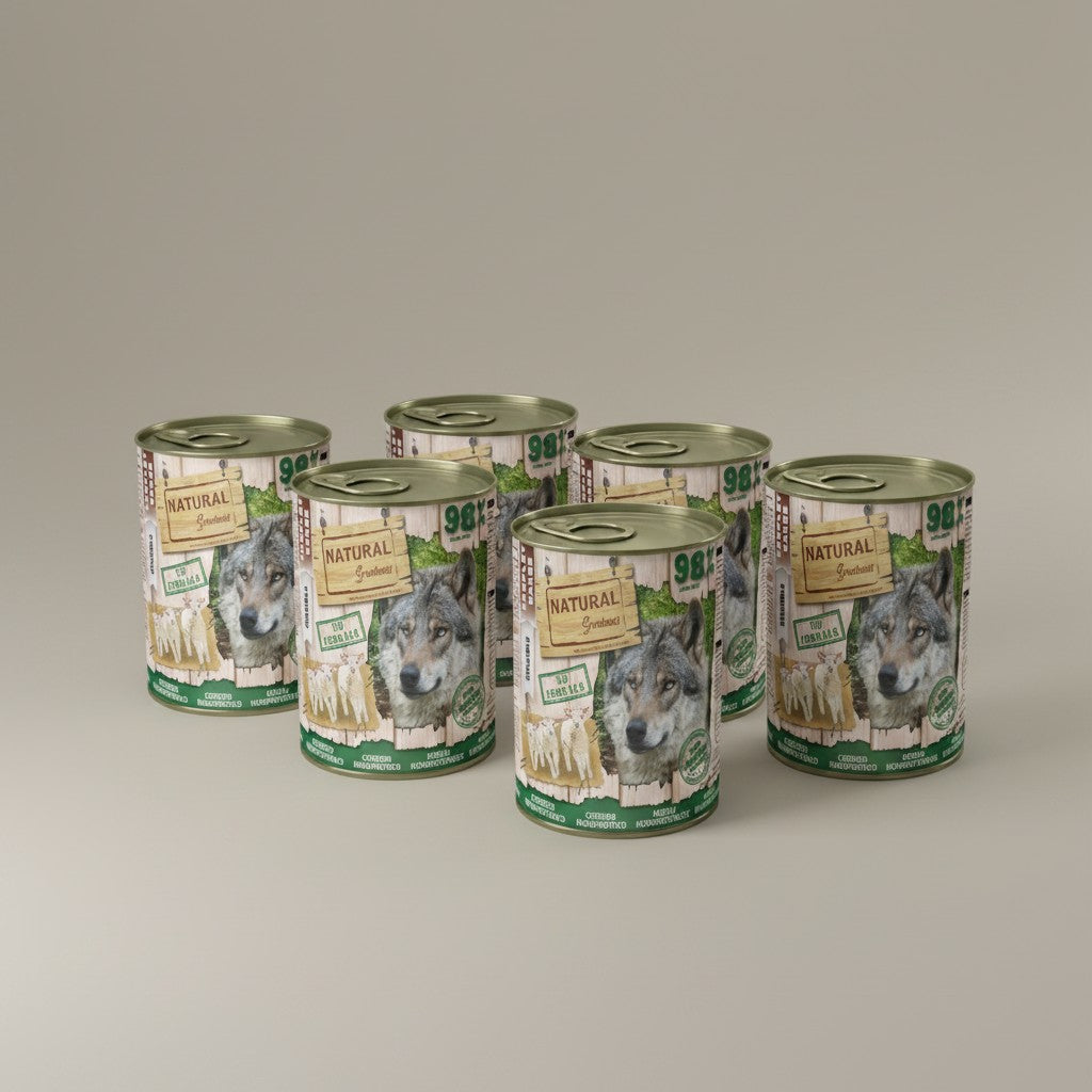 Lupiora Natural Greatness Lamm Monoprotein Set mit 5 Dosen hypoallergenem Hundefutter für sensible Hunde