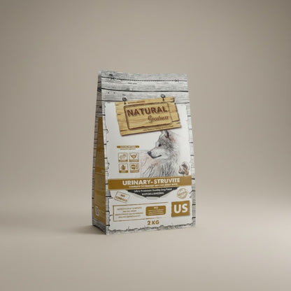 Lupiora Natural Greatness Urinary-Struvite Hundefutter, getreidefrei, 2kg Beutel für Hunde mit Harnwegsproblemen.