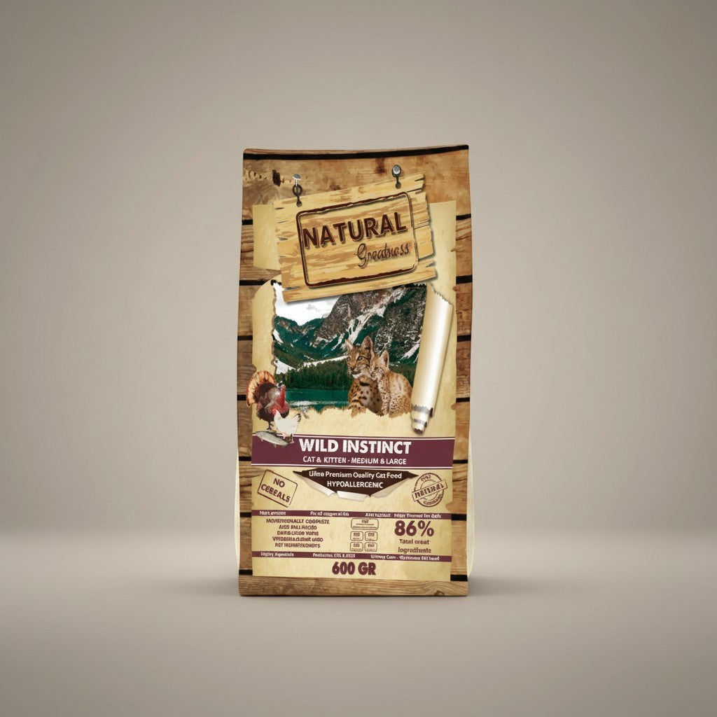 Lupiora Natural Greatness Wild Instinct getreidefreies Katzenfutter für Katzen aller Rassen mit hohem Fleischanteil