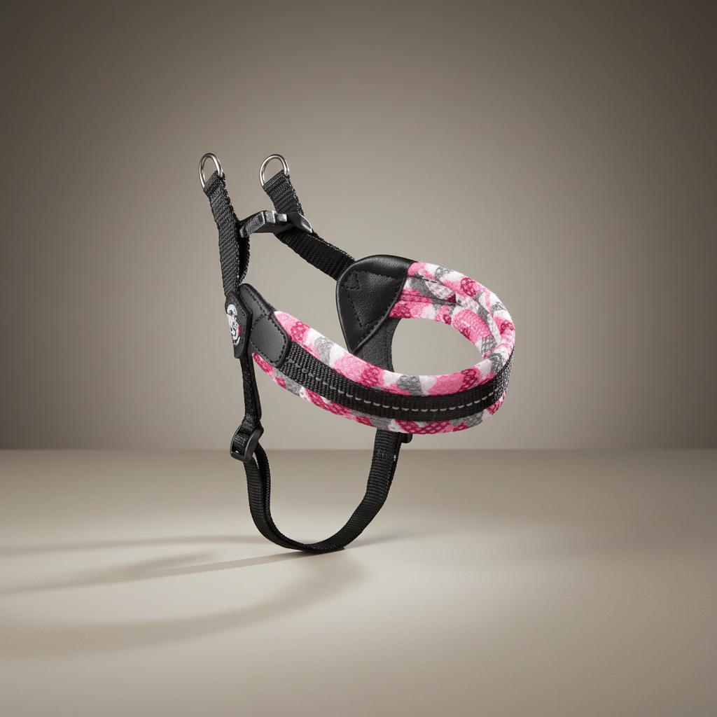 Lupiora TRE PONTI Easy Fit Hundegeschirr in Camouflage-Optik mit reflektierendem Netzgewebe und verstellbarem Riemen