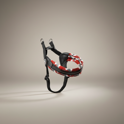 Lupiora TRE PONTI Easy Fit Hundegeschirr in Camouflage-Optik mit reflektierendem Netzmaterial und verstellbarem Riemen