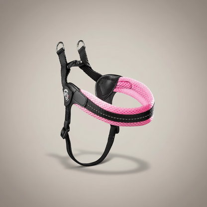 Lupiora TRE PONTI Easy Fit Hundegeschirr in Pink aus atmungsaktivem Mesh mit reflektierendem Streifen